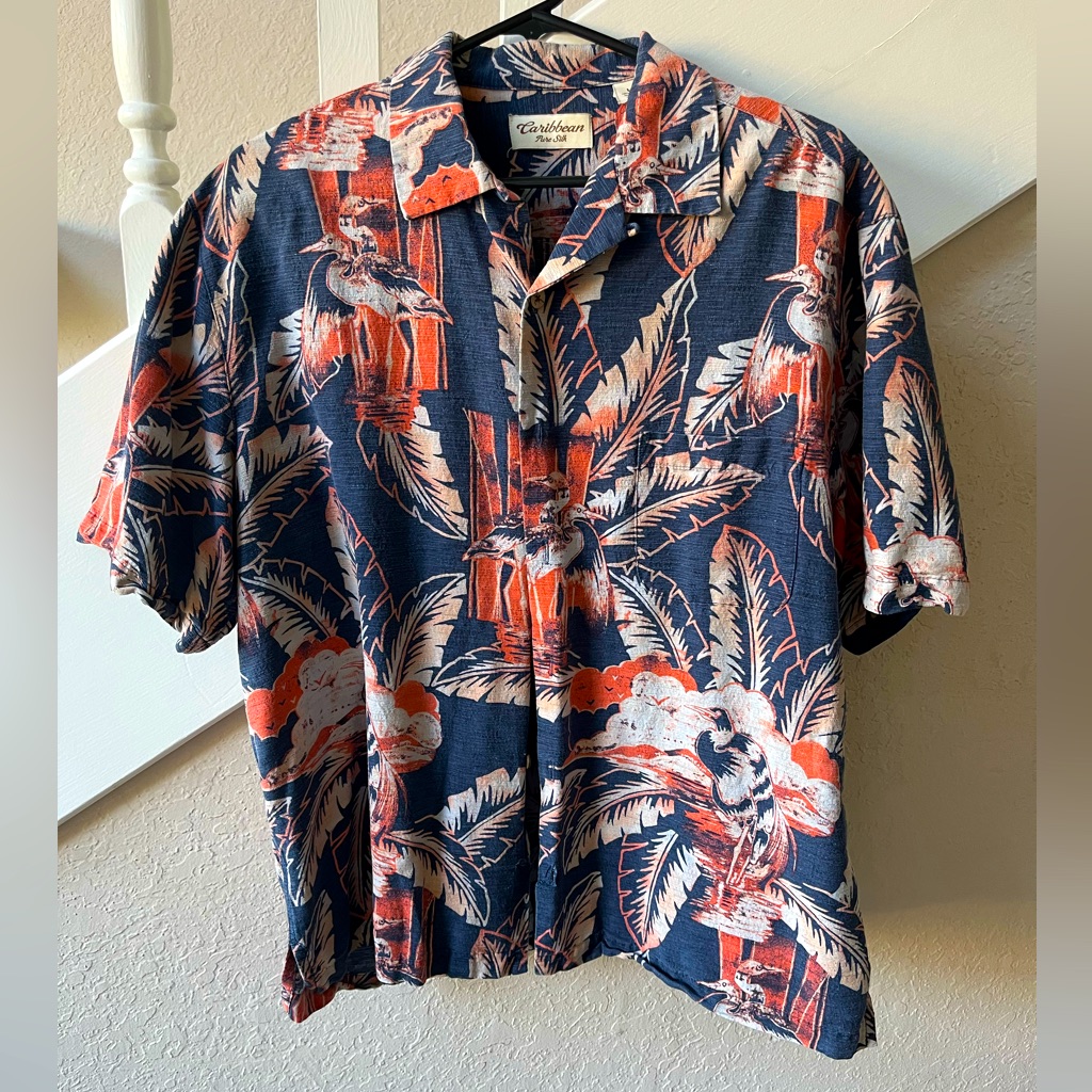 Caribbean Pure Silk Hawaiian Shirt